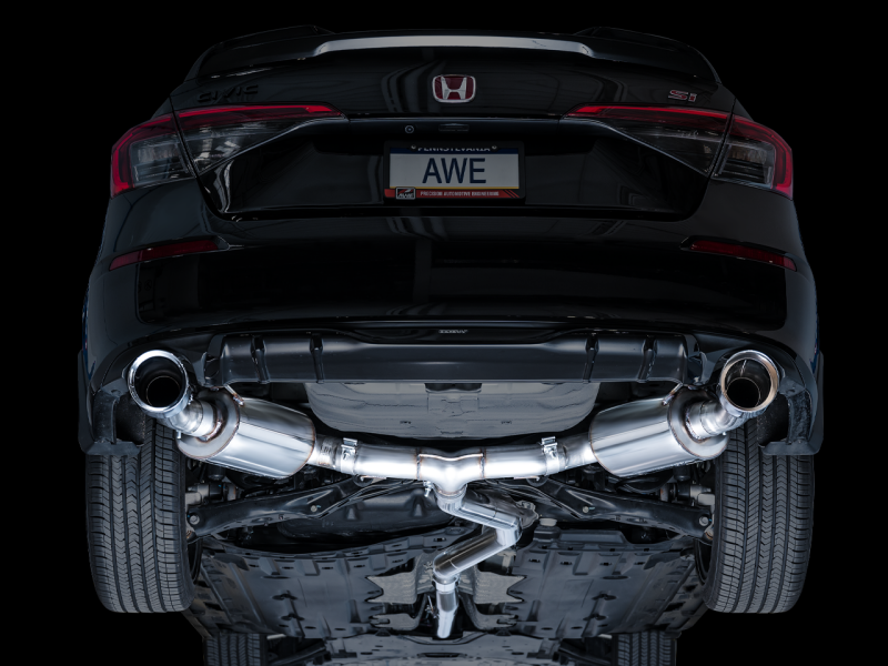 AWE Tuning 22+ Honda Civic Si/Acura Integra Touring Edition Catback Exhaust - Dual Chrome Silver Tip