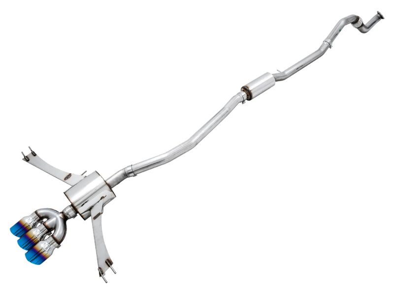 AWE 17-20 Honda Civic Si Touring Edition Triple Vapor Blue Exhaust w/ Front Pipe