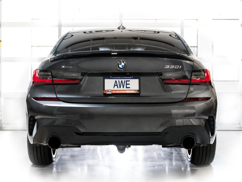 AWE 19-23 BMW 330i / 21-23 BMW 430i Base G2X Touring (Excl. Conv) Axle-Back Exhaust - Diamond Black
