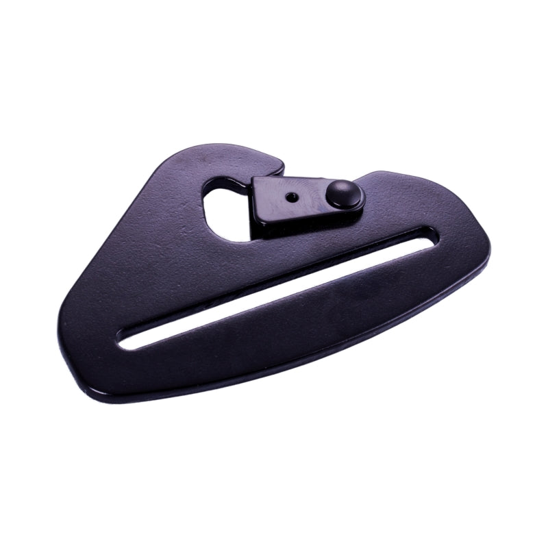RaceQuip Snap Hook End Seat Belt Mounting Hardware / Fits 3 In. Belts / Forged Steel - Black