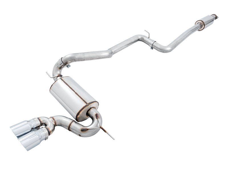 AWE Tuning Ford Focus ST Touring Edition Cat-Back Exhaust - Resonated - Diamond Black Tips