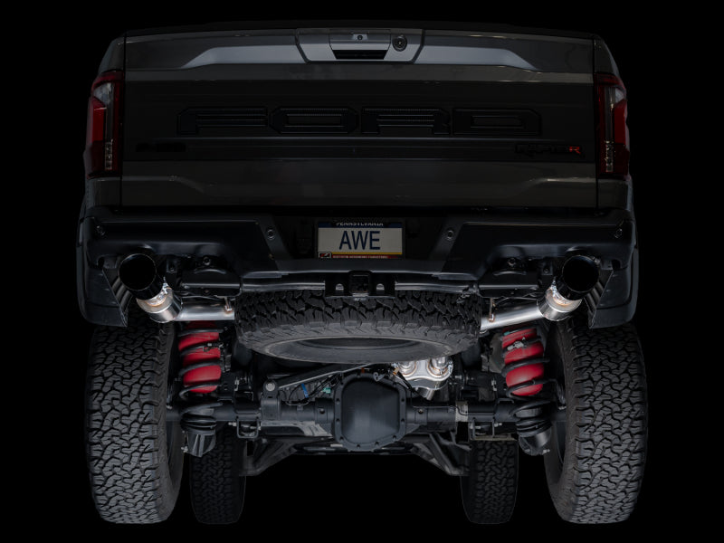 AWE Tuning Gen 3 Raptor R SwitchPath Exhaust - Diamond Black Tips