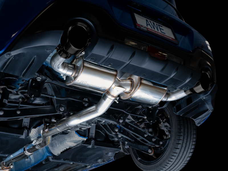 AWE Tuning Subaru BRZ/ Toyota GR86/ Toyota 86 Touring Edition Cat-Back Exhaust- Diamond Black Tips