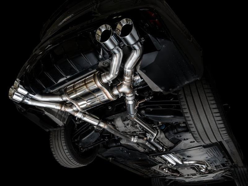 AWE Tuning 2021+ Cadillac CT4-V Blackwing SwitchPath Exhaust - Chrome Silver Tips