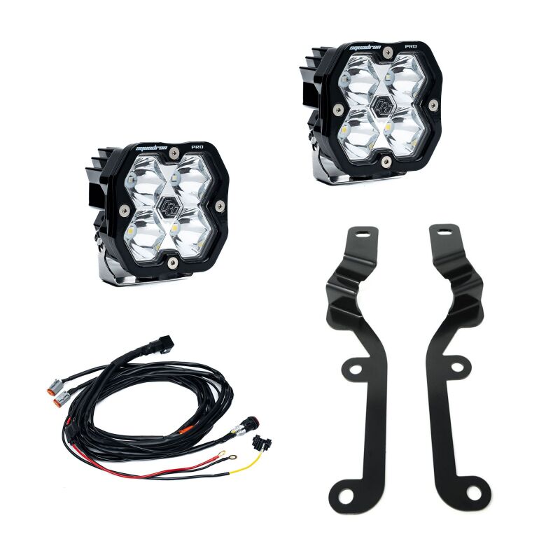 Baja Designs 19-24 Chevy Silverado 1500 Squadron Pro 2.0 A-Pillar Kit (Spot) - Clear