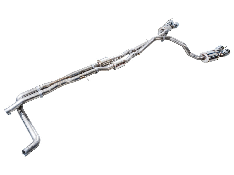 AWE Tuning 2021+ Cadillac Escalade 6.2L ESV 0FG Dual Exit Exhaust System w/ 5in Chrome Silver Tips