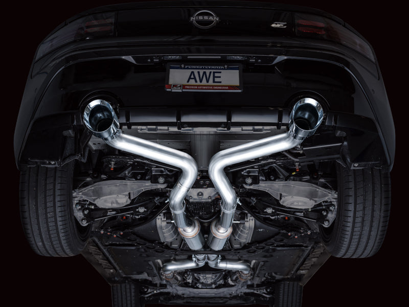 AWE Tuning 2023 Nissan Z RZ34 RWD Track Edition Cat-Back Exhaust System w/ Chrome Silver Tips