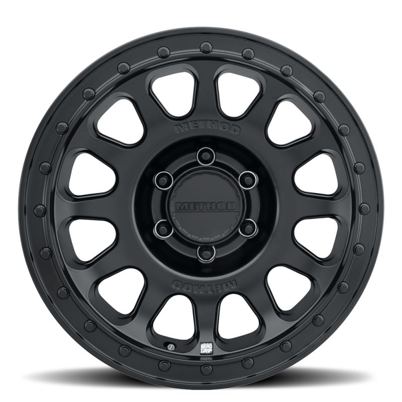 Method MR709 HD Bead Grip 18x 9in / ET12 / 6x5.5 BP / 106.25mm Bore - Black Wheel