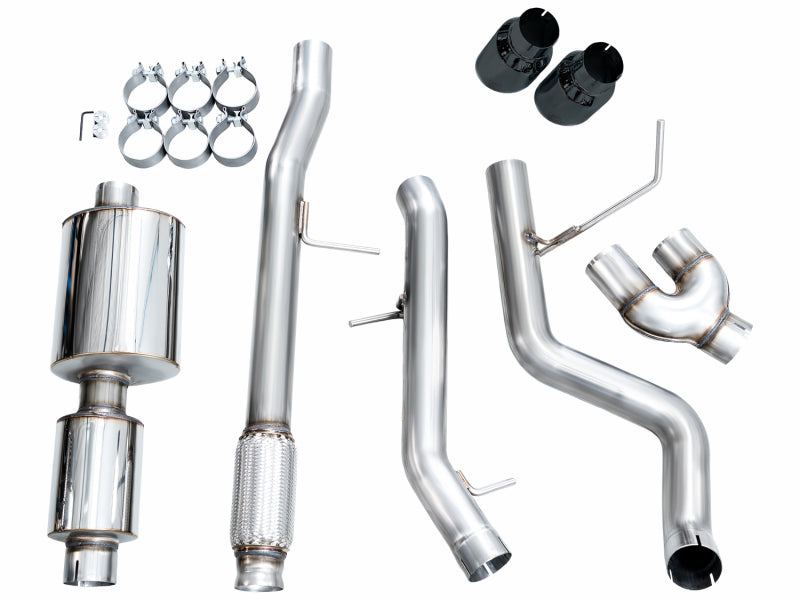 AWE Tuning 2021+ GMC Suburban/Yukon XL 5.3L 0FG Side Exit Catback Exhaust - Diamond Black Tips