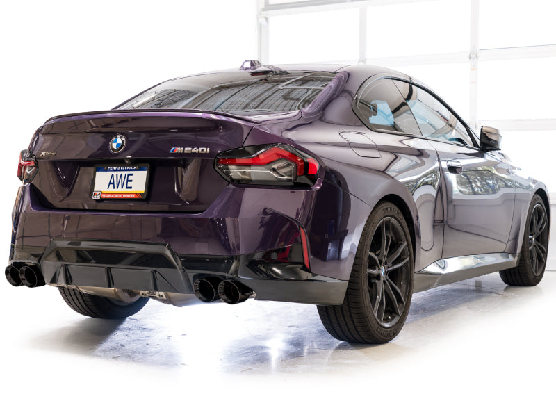 AWE Tuning 22-26 BMW M240i (G42) Track Edition Exhaust - Diamond Black Tips