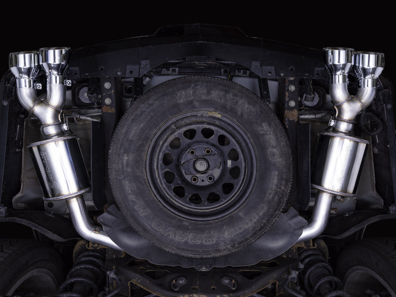 AWE Tuning 2021+ Cadillac Escalade 6.2L ESV 0FG Dual Exit Exhaust System w/ 5in Chrome Silver Tips