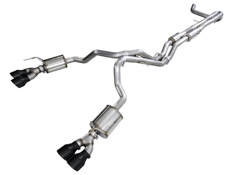 AWE Tuning 2021+ Cadillac Escalade 6.2L 0FG Dual Exit Exhaust System w/ 5in Diamond Blk Tips