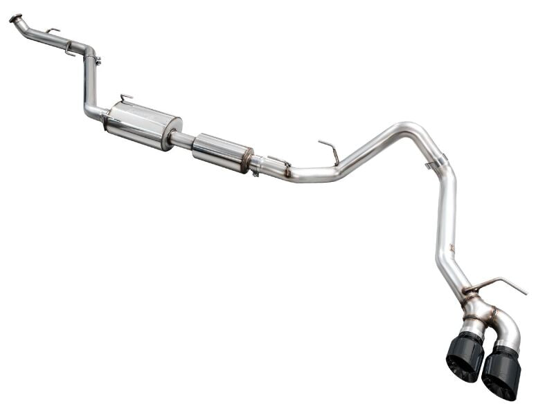 AWE Tuning Exhaust for 4th Gen Toyota Tacoma Dual Diamond Black Tips