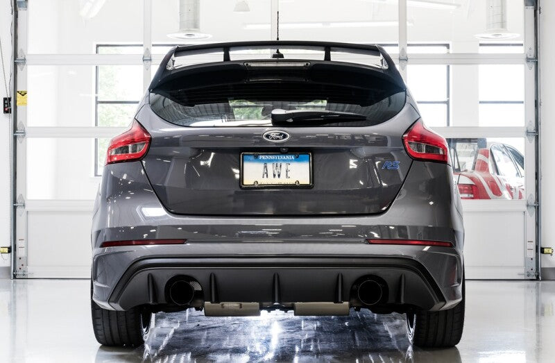 AWE Tuning Ford Focus RS Touring Edition Cat-Back Exhaust - Resonated - Diamond Black Tips