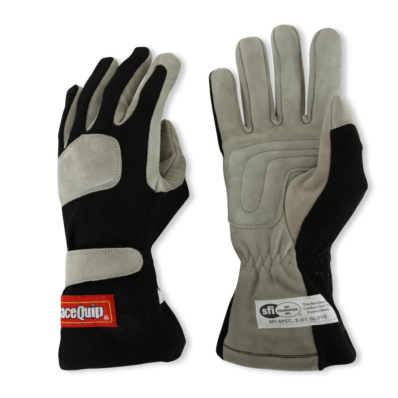 RaceQuip Black 1-Layer SFI-1 Glove - Medium