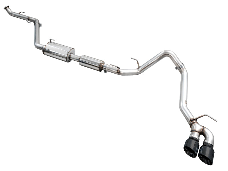AWE Tuning Exhaust for 4th Gen Toyota Tacoma Dual Diamond Black Tips