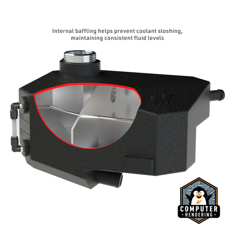 Mishimoto 2013+ Ford Focus ST/2016+ Focus RS Aluminum Expansion Tank - Wrinkle Blue
