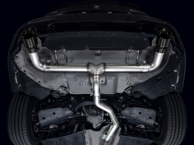 AWE Tuning 19-23 BMW 330i / 21-23 BMW 430i Base G2X Track Edition Axle-Back Exhaust - Diamond Black