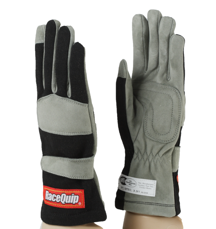 RaceQuip Black 1-Layer SFI-1 Glove - Medium