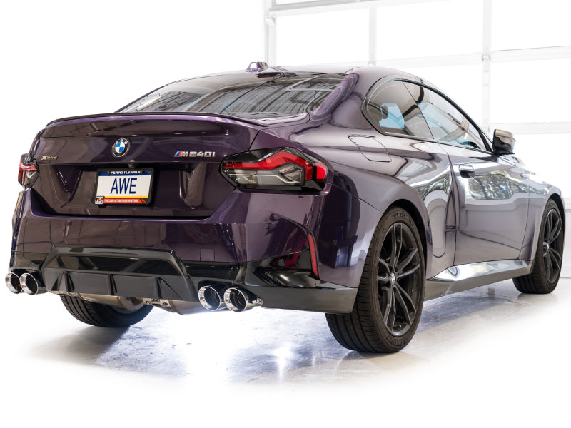 AWE Tuning 22-26 BMW M240i (G42) Touring Edition Exhaust - Chrome Silver Tips