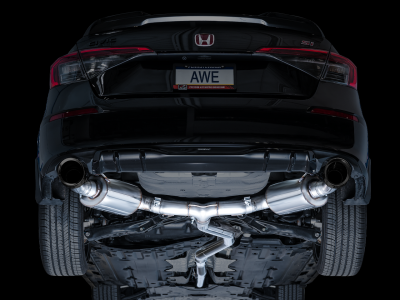 AWE Tuning 22+ Honda Civic Si/Acura Integra Touring Edition Catback Exhaust - Dual Diamond Black Tip