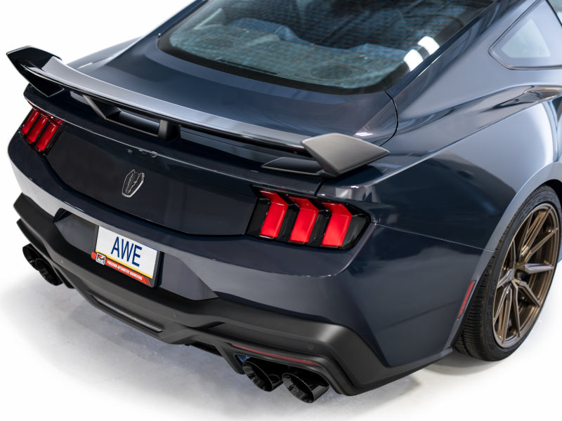 AWE 2024 Ford Mustang Dark Horse S650 RWD SwitchPath Cat-Back Exhaust w/ Quad Diamond Black Tips