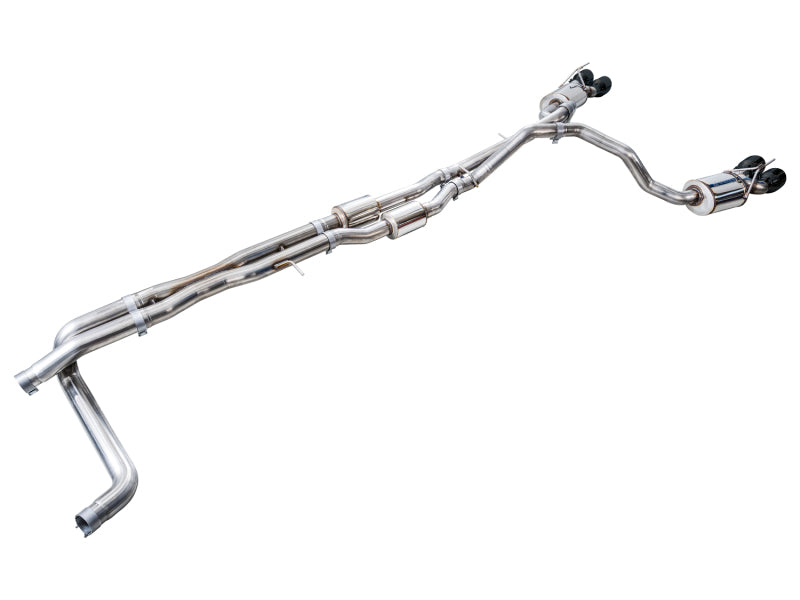 AWE Tuning 2021+ Cadillac Escalade 6.2L ESV 0FG Dual Exit Exhaust System w/ 5in Diamond Blk Tips