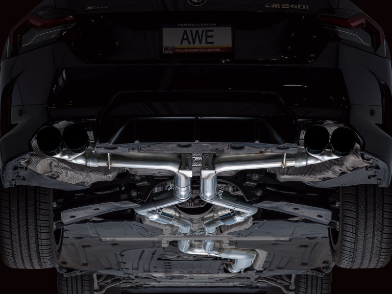 AWE Tuning 22-26 BMW M240i (G42) Track Edition Exhaust - Diamond Black Tips