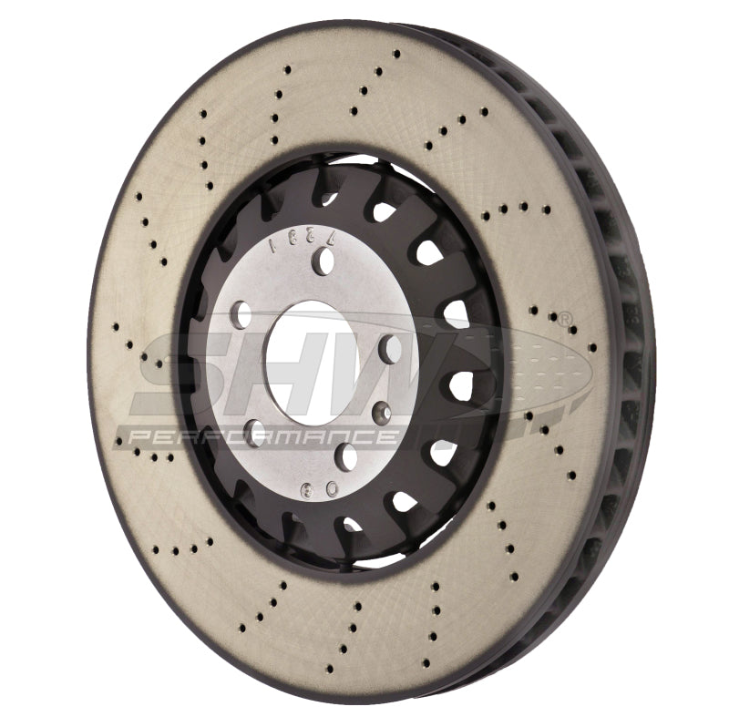 SHW 18-22 Audi RS5 2.9L Front Drilled Lightweight Brake Rotor (4M0615301AM)
