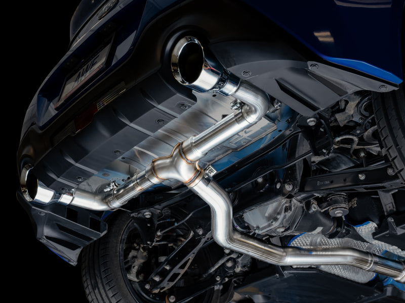 AWE Tuning Subaru BRZ/ Toyota GR86/ Toyota 86 Track Edition Cat-Back Exhaust- Chrome Silver Tips