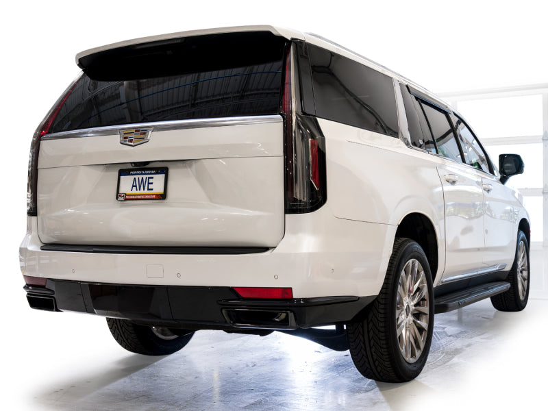 AWE Tuning 2021+ Cadillac Escalade 6.2L 0FG Dual Exit Exhaust System (Reuses OE Tips)
