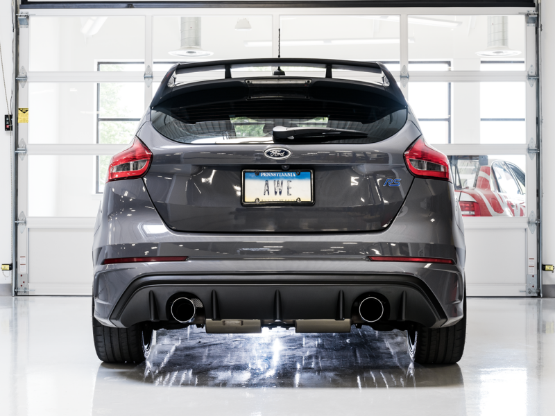 AWE Tuning Ford Focus RS Track Edition Cat-Back Exhaust - Chrome Silver Tips