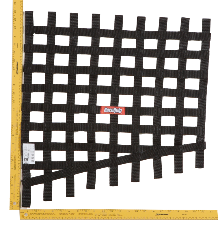 RaceQuip Black Drag 24 To 18 X 23 SFI Rib Net