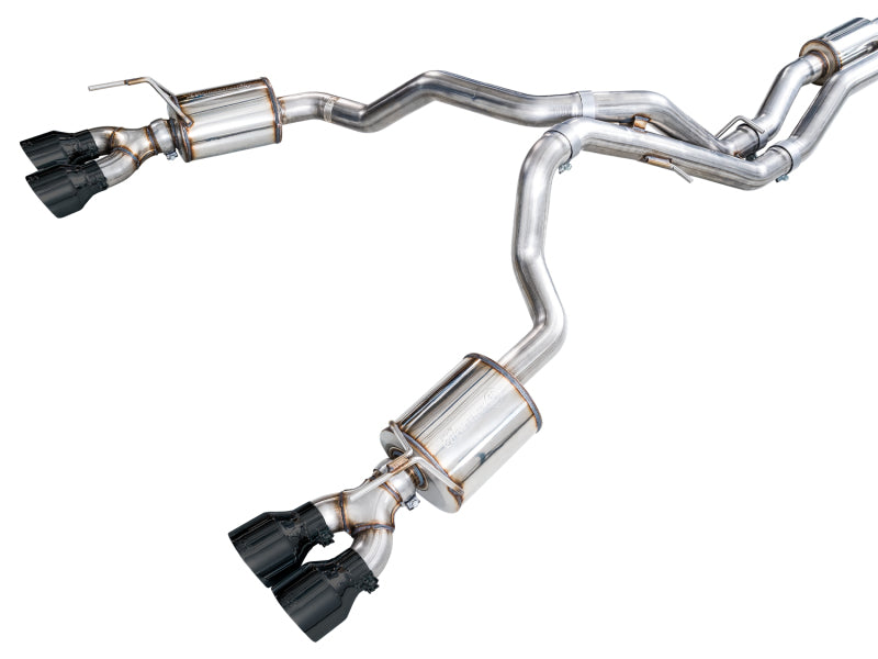 AWE Tuning 2021+ Cadillac Escalade 6.2L 0FG Dual Exit Exhaust System w/ 5in Diamond Blk Tips