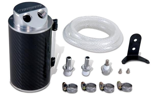 Mishimoto Small Aluminum Oil Catch Can - Wrinkle Black