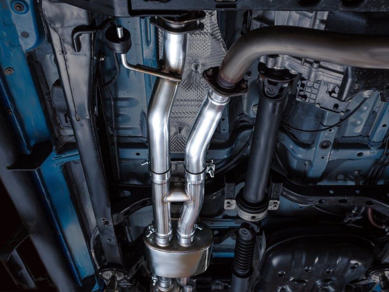 AWE Tuning 16-22 Toyota Tacoma 0FG Cat-Back Exhaust w/ BashGuard - Dual Diamond Black Tips