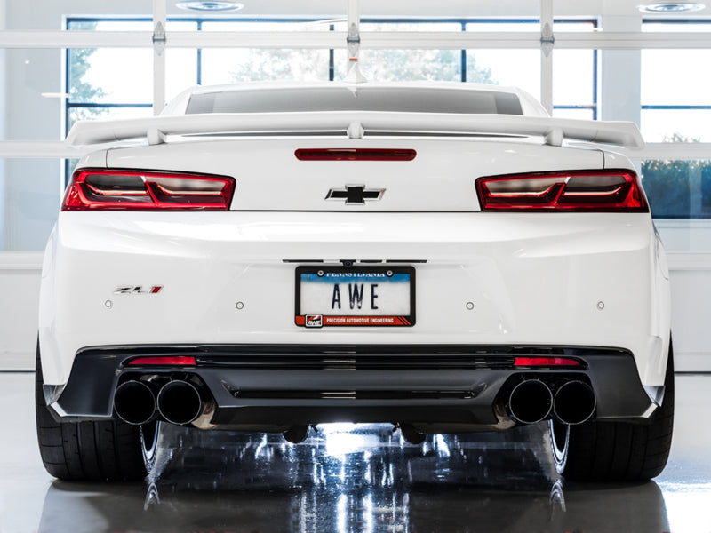AWE Tuning 16-19 Chevrolet Camaro SS Axle-Back Exhaust - Touring Edition (Quad Diamond Black Tips)