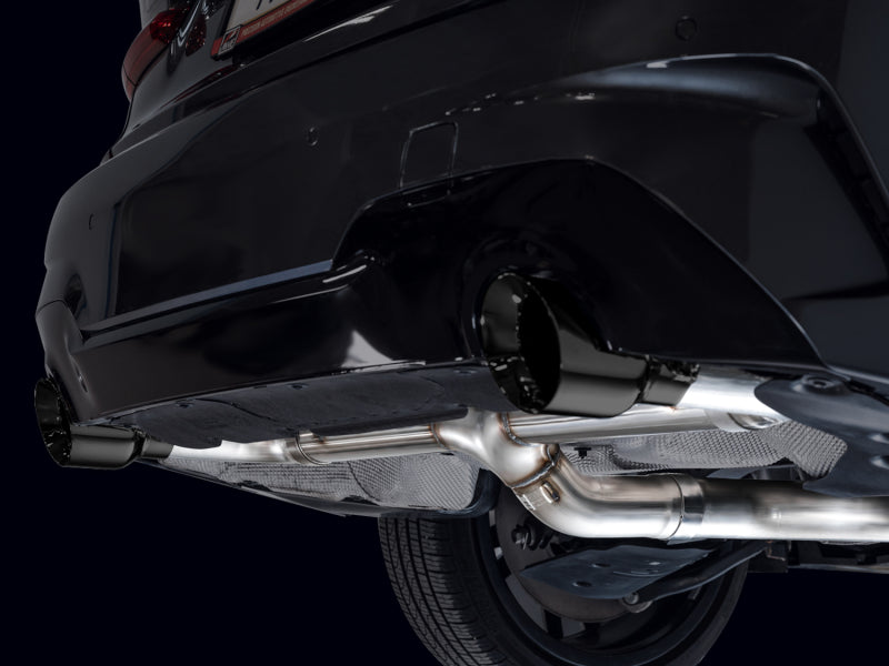 AWE Tuning 19-23 BMW 330i / 21-23 BMW 430i Base G2X Track Edition Axle-Back Exhaust - Diamond Black