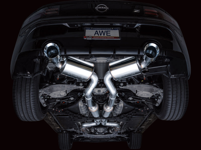 AWE Tuning 2023 Nissan Z RZ34 RWD Touring Edition Cat-Back Exhaust System w/ Chrome Silver Tips