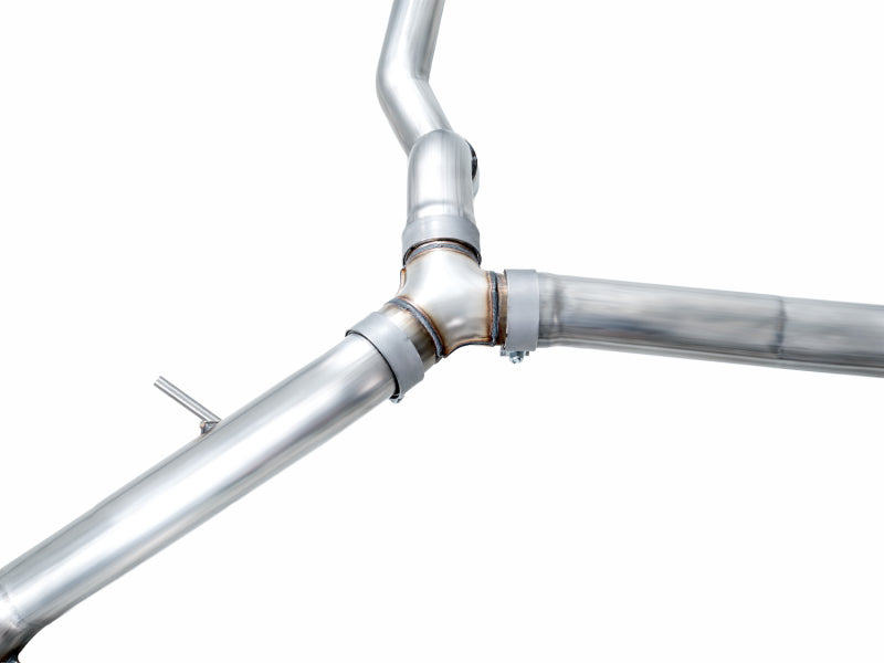 AWE Tuning 2021+ GMC Tahoe/Yukon 5.3L 0FG Split Rear Exit Catback Exhaust - Quad Chrome Silver Tips