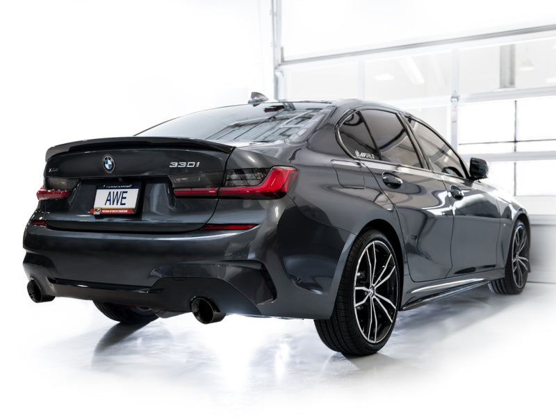 AWE 19-23 BMW 330i / 21-23 BMW 430i Base G2X Touring (Excl. Conv) Axle-Back Exhaust - Diamond Black