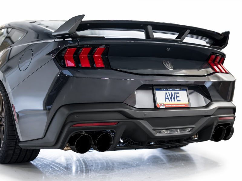 AWE 2024 Ford Mustang Dark Horse S650 RWD SwitchPath Cat-Back Exhaust w/ Quad Diamond Black Tips