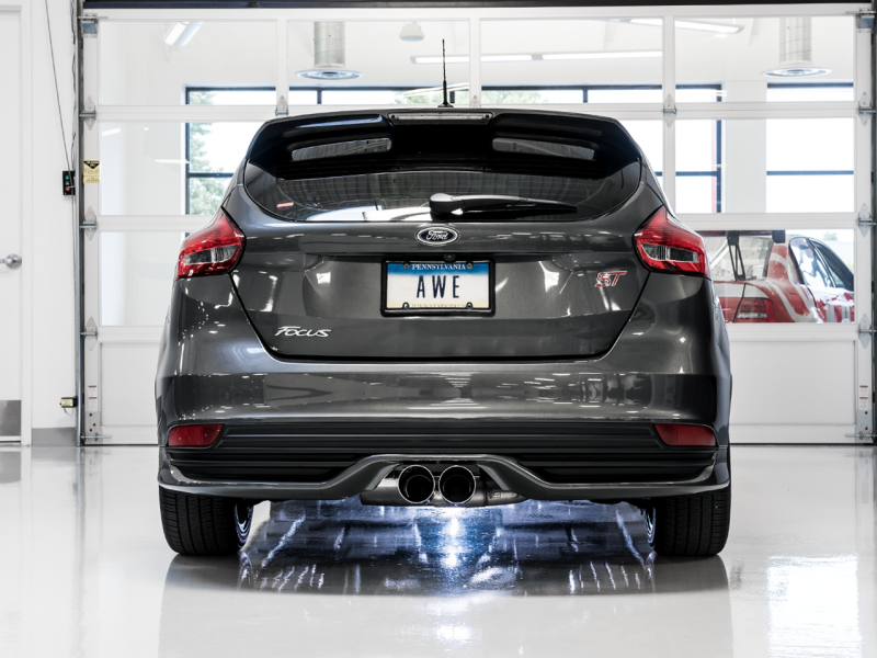 AWE Tuning Ford Focus ST Track Edition Cat-Back Exhaust - Diamond Black Tips