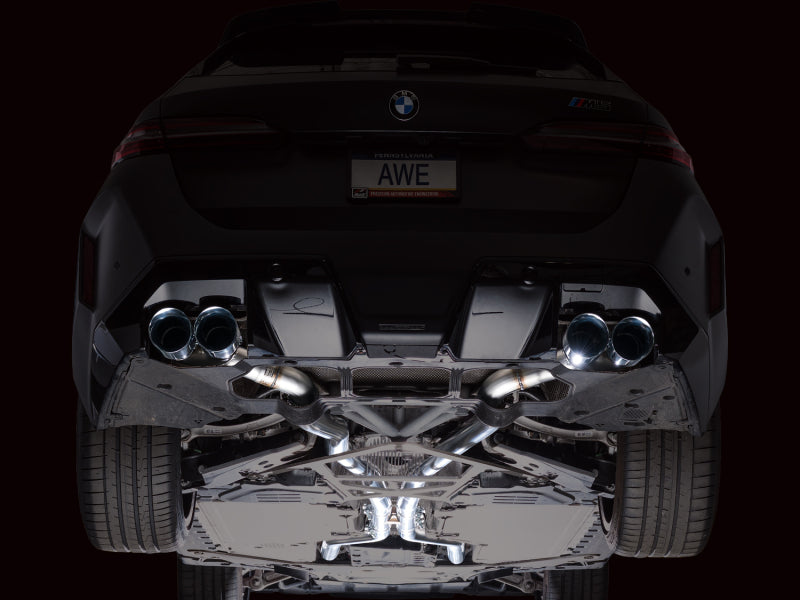 AWE Tuning BMW G90/G99 M5 Track Edition Cat-Back Exhaust - Chrome Silver Tips