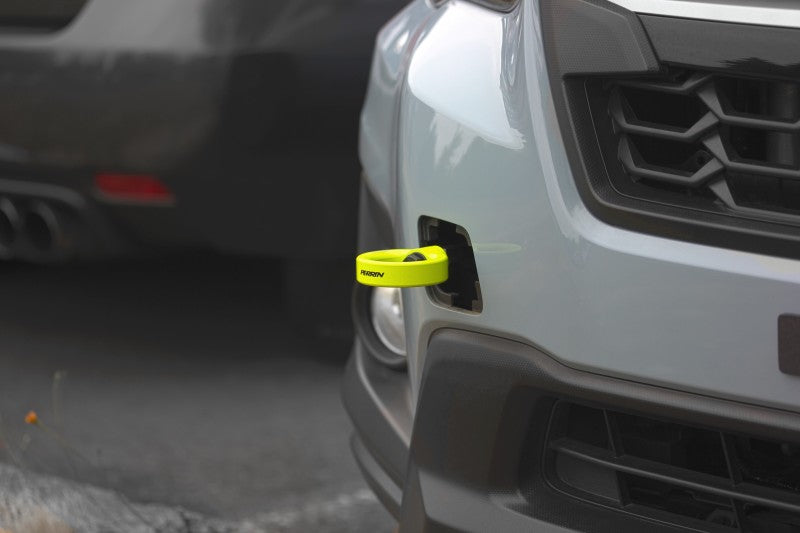 PERRIN 22-26 Subaru WRX / 18-23 Crosstrek / 20-25 OBXT Tow Hook Kit (Front) - Neon Yellow