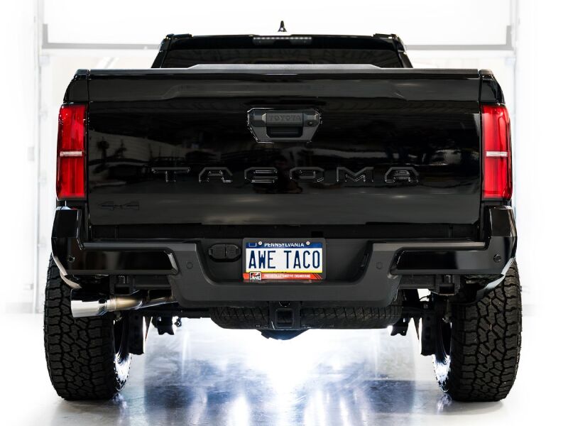 AWE Tuning Exhaust for 4th Gen Toyota Tacoma Dual Chrome Silver Tips