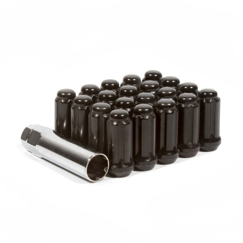 Method Lug Kit - Extended Thread Spline - M12X1.5 - 6 Lug Kit - Black - 24 Nuts