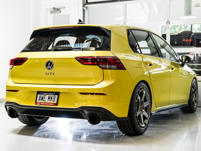 AWE Tuning 2022 VW GTI MK8 Track Edition Exhaust - Diamond Black Tips