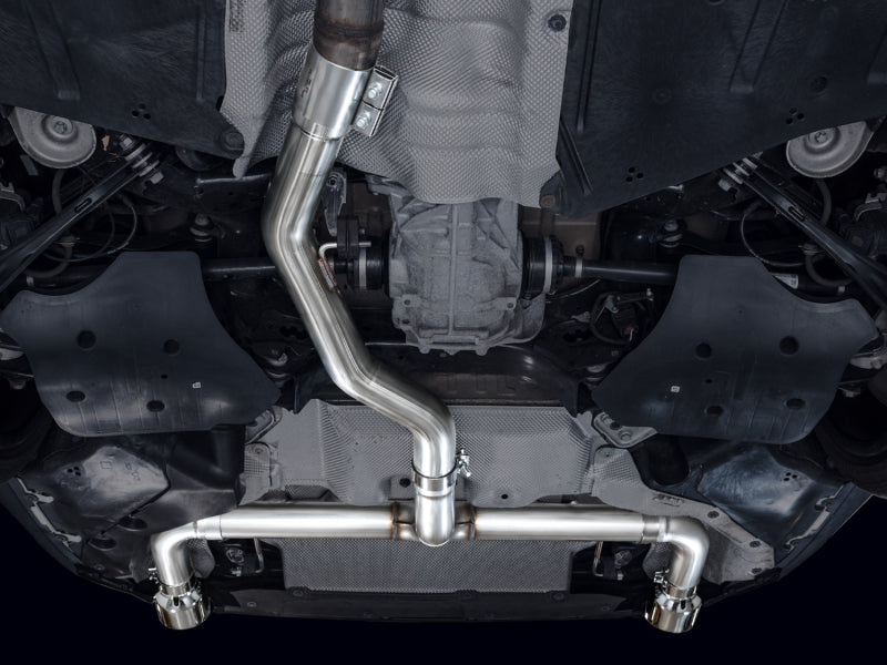 AWE Tuning 19-23 BMW 330i / 21-23 BMW 430i Base G2X Track Edition Axle-Back Exhaust - Chrome Silver