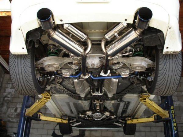 HKS 03-06 350z Dual Hi-Power Ti Tip Catback Exhaust (SUS304 NO COATING)